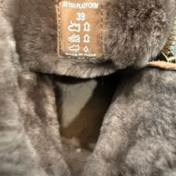 Laidback London Setsu Platform Crochet Ankle Boot Camel Suede Natural 39 - 8 1/2 - Picture 3 of 9